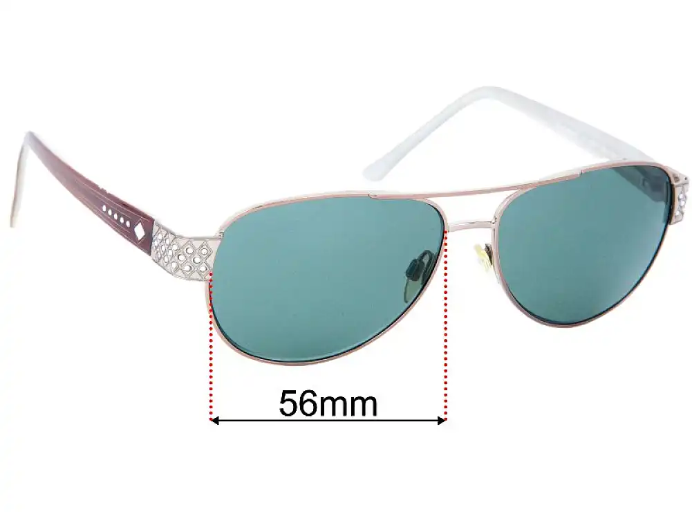 Sunglass Fix Lentilles de Remplacement pour Olivia Vespucci OV-1021 - 56mm Wide Sunglass Fix Lentilles de Remplacement pour Olivia Vespucci OV-1021 - 56mm Wide