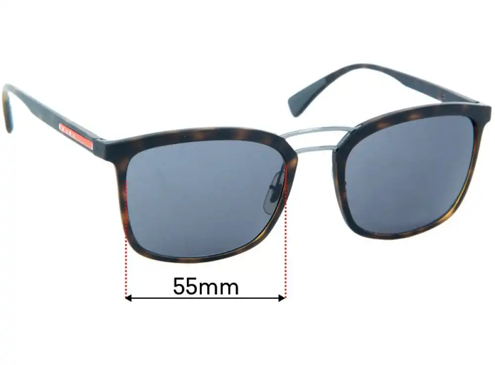 Sunglass Fix Lentilles de Remplacement pour Prada Linea Rossa PS03SS - 55mm Wide Sunglass Fix Lentilles de Remplacement pour Prada Linea Rossa PS03SS - 55mm Wide
