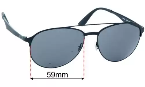 Sunglass Fix Verres de Remplacement pour Ray-Ban RB3606 - 59mm Wide Sunglass Fix Verres de Remplacement pour Ray-Ban RB3606 - 59mm Wide