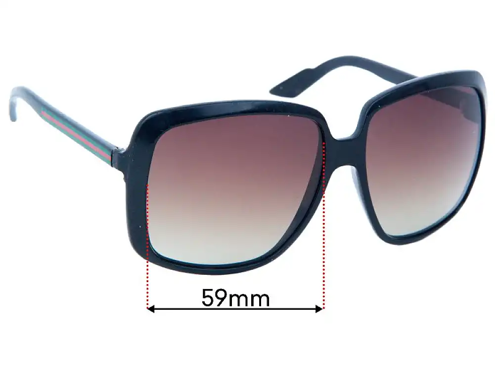 Sunglass Fix Verres de Remplacement pour Gucci GG3108/S - 59mm Wide Sunglass Fix Verres de Remplacement pour Gucci GG3108/S - 59mm Wide