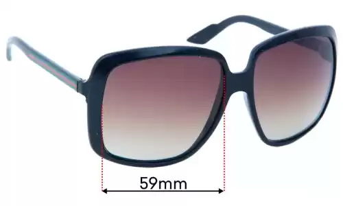 Sunglass Fix Verres de Remplacement pour Gucci GG3108/S - 59mm Wide Sunglass Fix Verres de Remplacement pour Gucci GG3108/S - 59mm Wide