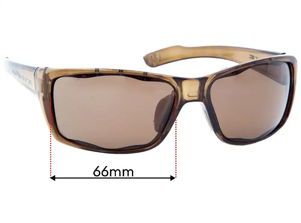 Sunglass Fix Lentilles de Remplacement pour Native Wazee - 66mm Wide Sunglass Fix Lentilles de Remplacement pour Native Wazee - 66mm Wide