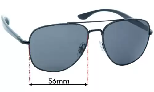 Sunglass Fix Lentilles de Remplacement pour Ray-Ban RB3683 - 56mm Wide Ray-Ban RB3683 Lentilles de Remplacement 56mm wide