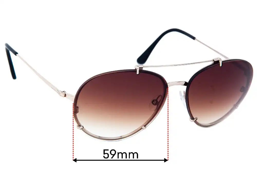 Sunglass Fix Verres de Remplacement pour Tom Ford Dickon TF527 - 59mm Wide Sunglass Fix Verres de Remplacement pour Tom Ford Dickon TF527 - 59mm Wide