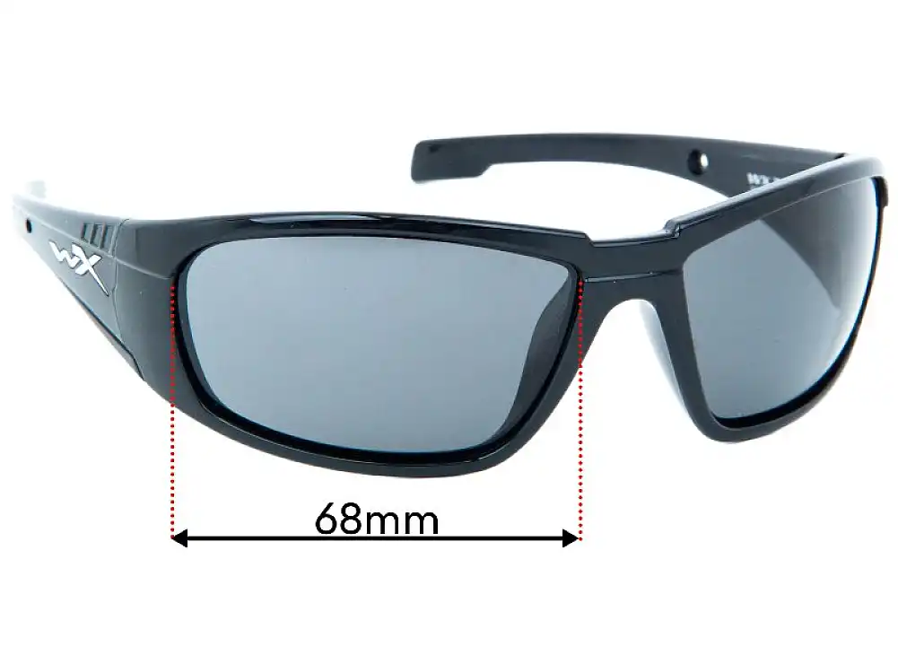 Sunglass Fix Lentilles de Remplacement pour Wiley X Boss - 68mm Wide Sunglass Fix Lentilles de Remplacement pour Wiley X Boss - 68mm Wide
