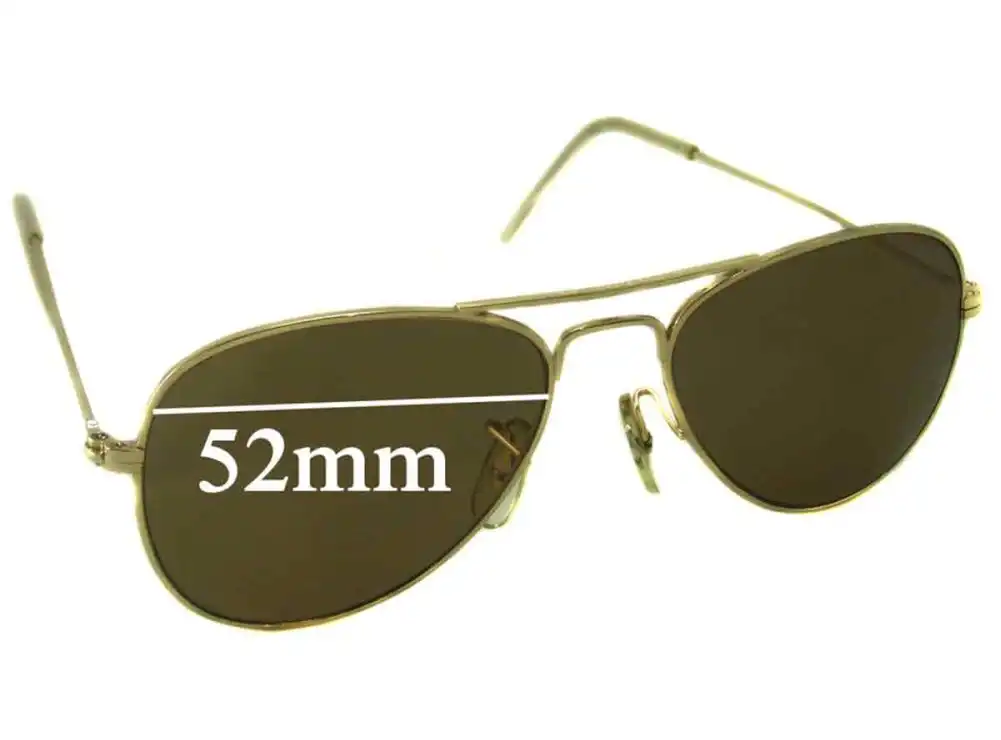 Sunglass Fix Lentilles de Remplacement pour Ray-Ban B&L Aviator USA - 52mm Wide Sunglass Fix Lentilles de Remplacement pour Ray-Ban B&L Aviator USA - 52mm Wide