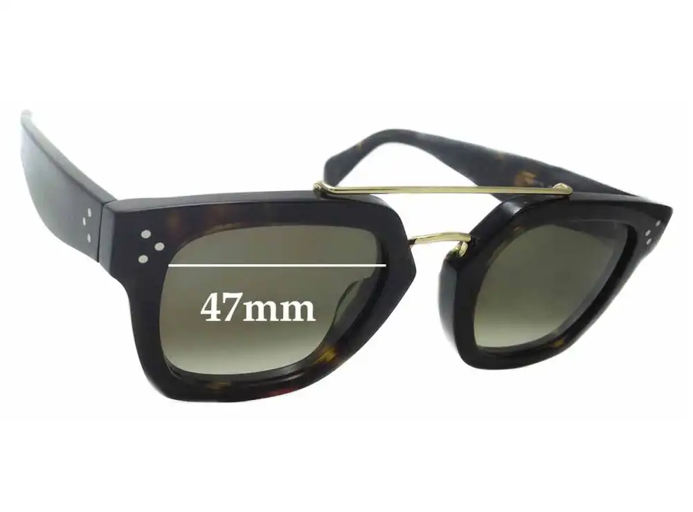 Sunglass Fix Verres de Remplacement pour Celine CL 41077/S - 47mm Wide Sunglass Fix Verres de Remplacement pour Celine CL 41077/S - 47mm Wide