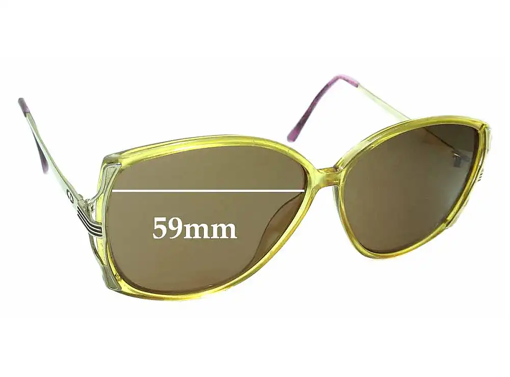 Sunglass Fix Verres de Remplacement pour Christian Dior 2529 - 59mm Wide Sunglass Fix Verres de Remplacement pour Christian Dior 2529 - 59mm Wide