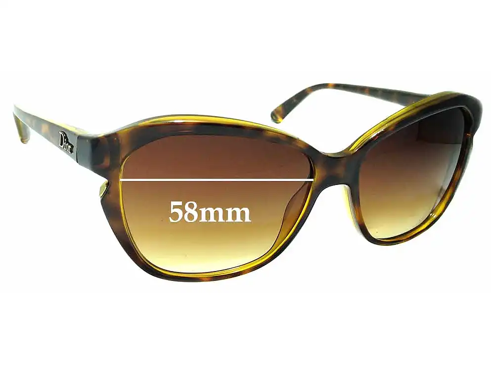 Sunglass Fix Verres de Remplacement pour Christian Dior Simply - 58mm Wide Sunglass Fix Verres de Remplacement pour Christian Dior Simply - 58mm Wide