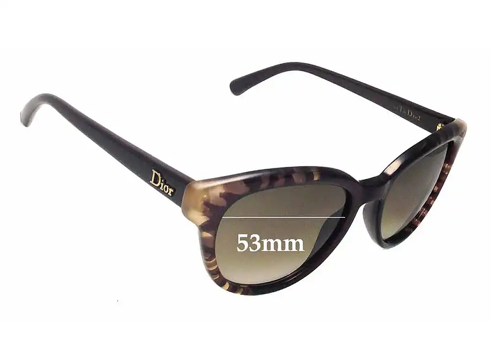 Sunglass Fix Verres de Remplacement pour Christian Dior Tiedye 2 - 53mm Wide Sunglass Fix Verres de Remplacement pour Christian Dior Tiedye 2 - 53mm Wide