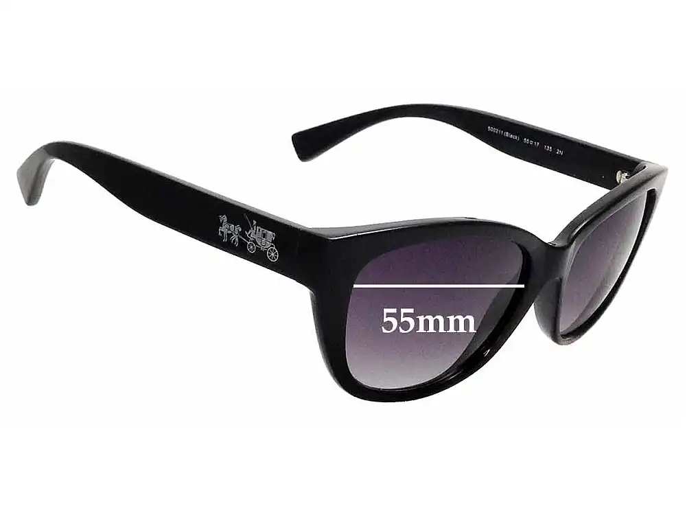 Sunglass Fix Verres de Remplacement pour Coach HC8163 - 55mm Wide Sunglass Fix Verres de Remplacement pour Coach HC8163 - 55mm Wide
