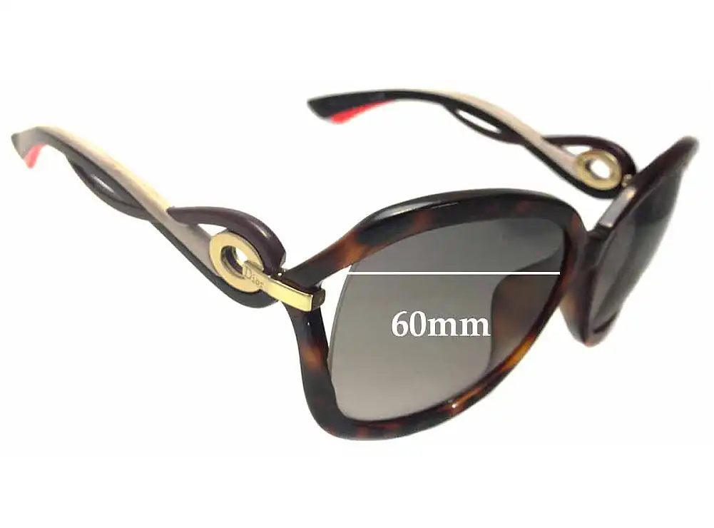 Sunglass Fix Verres de Remplacement pour Christian Dior TWISTING F - 60mm Wide Sunglass Fix Verres de Remplacement pour Christian Dior TWISTING F - 60mm Wide