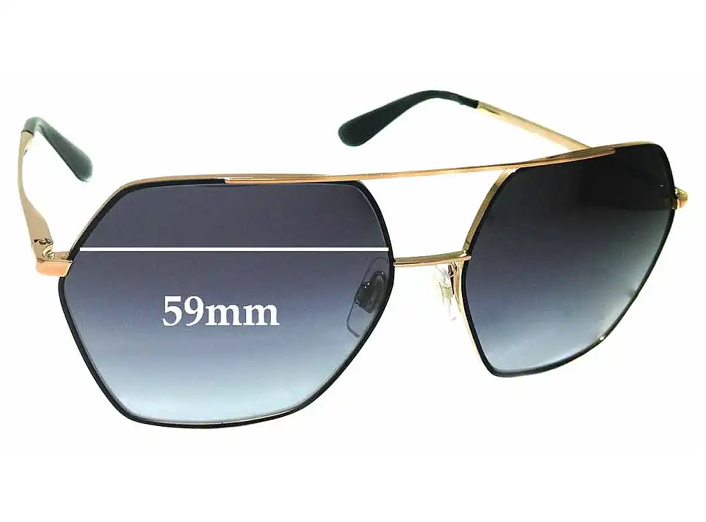 Sunglass Fix Lentilles de Remplacement pour Dolce & Gabbana DG2157 - 59mm Wide Sunglass Fix Lentilles de Remplacement pour Dolce & Gabbana DG2157 - 59mm Wide