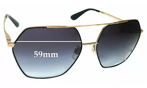 Sunglass Fix Lentilles de Remplacement pour Dolce & Gabbana DG2157 - 59mm Wide Dolce & Gabbana DG2157 Lentilles de Remplacement 59mm wide