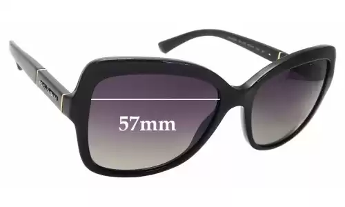Sunglass Fix Verres de Remplacement pour Dolce & Gabbana DG4244 - 57mm Wide Sunglass Fix Verres de Remplacement pour Dolce & Gabbana DG4244 - 57mm Wide