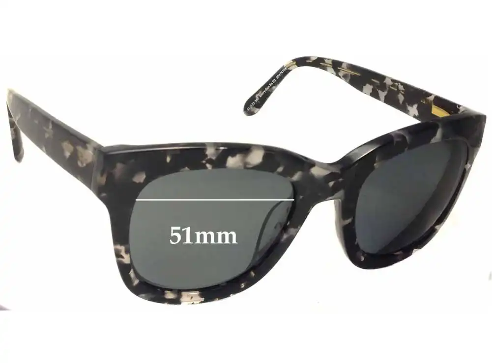 Sunglass Fix Lentilles de Remplacement pour Ellery Sun Rx 03 - 51mm Wide Sunglass Fix Lentilles de Remplacement pour Ellery Sun Rx 03 - 51mm Wide