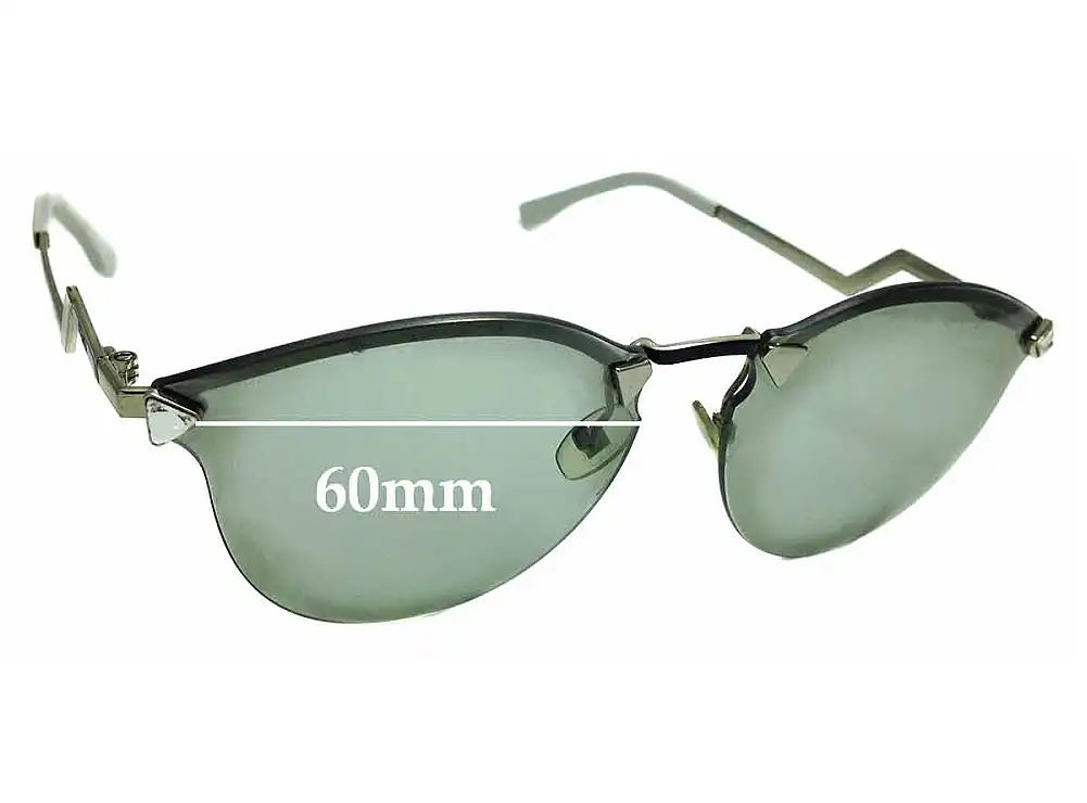 Sunglass Fix Verres de Remplacement pour Fendi FF 0040/S - 60mm Wide Sunglass Fix Verres de Remplacement pour Fendi FF 0040/S - 60mm Wide