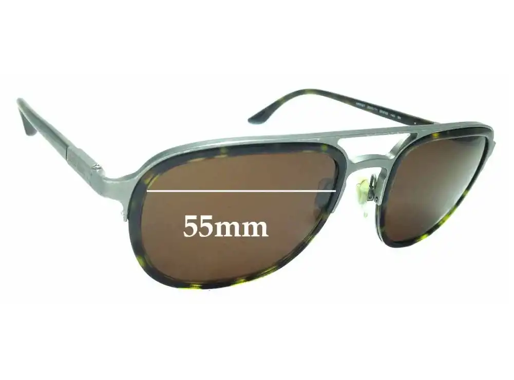 Sunglass Fix Verres de Remplacement pour Giorgio Armani AR 6027 - 55mm Wide Sunglass Fix Verres de Remplacement pour Giorgio Armani AR 6027 - 55mm Wide