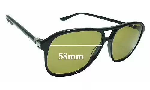 Sunglass Fix Verres de Remplacement pour Gucci GG0016/S - 58mm Wide Sunglass Fix Verres de Remplacement pour Gucci GG0016/S - 58mm Wide