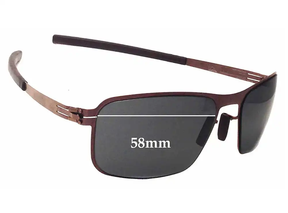 Sunglass Fix Lentilles de Remplacement pour IC! Berlin Black Body - 58mm Wide Sunglass Fix Lentilles de Remplacement pour IC! Berlin Black Body - 58mm Wide