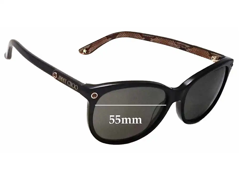 Sunglass Fix Verres de Remplacement pour Jimmy Choo Lily/S - 55mm Wide Sunglass Fix Verres de Remplacement pour Jimmy Choo Lily/S - 55mm Wide