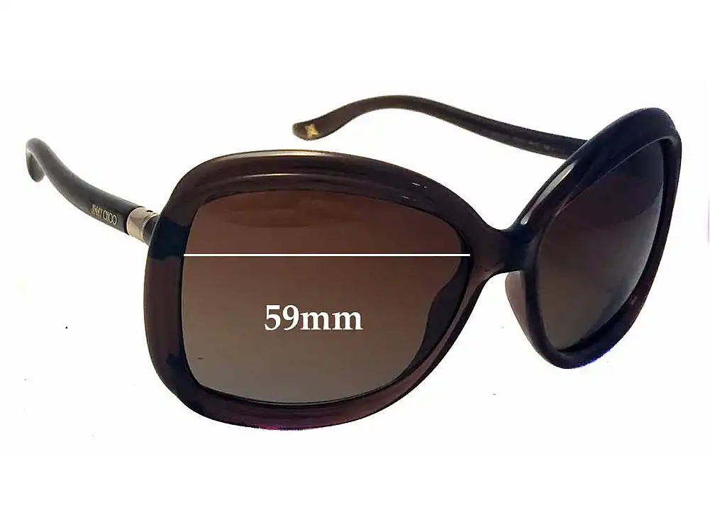 Sunglass Fix Verres de Remplacement pour Jimmy Choo Margy/S - 59mm Wide Sunglass Fix Verres de Remplacement pour Jimmy Choo Margy/S - 59mm Wide