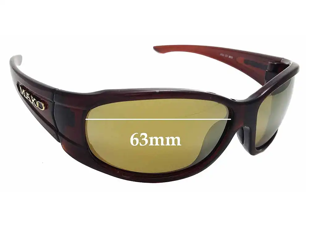 Sunglass Fix Verres de Remplacement pour Mako 9561 - 63mm Wide Sunglass Fix Verres de Remplacement pour Mako 9561 - 63mm Wide