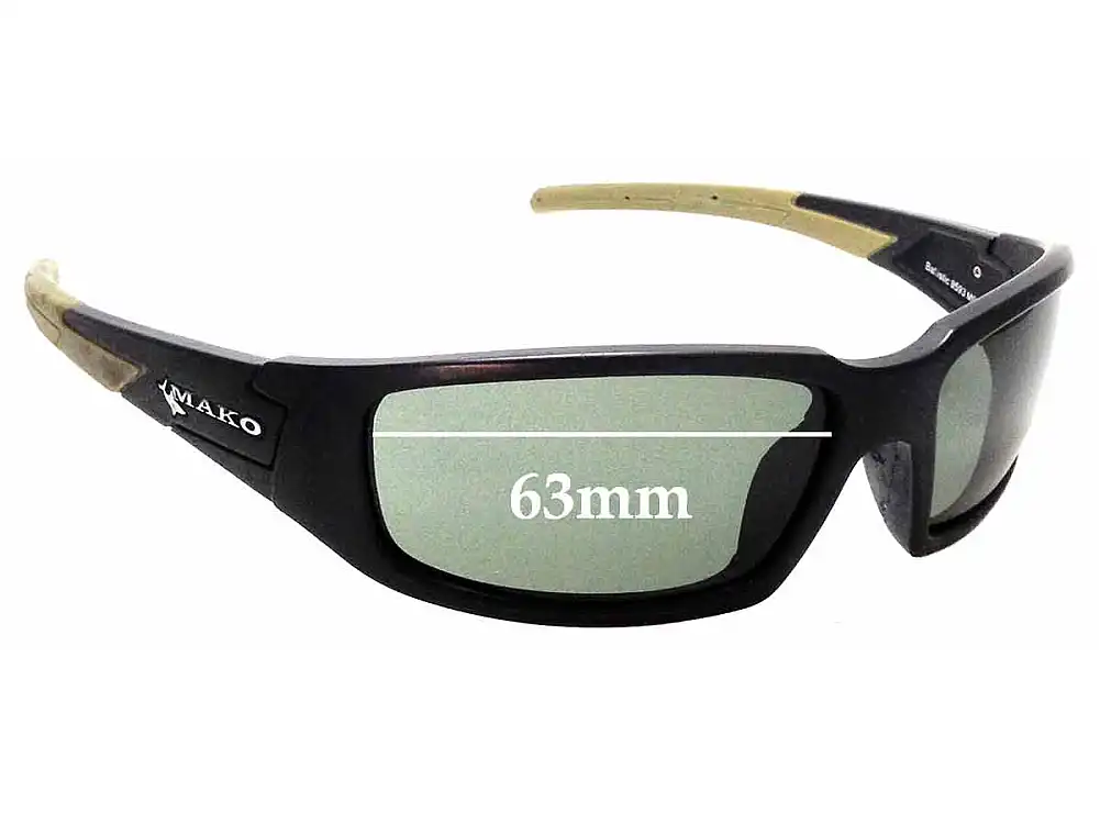 Sunglass Fix Verres de Remplacement pour Mako Ballistic - 63mm Wide Sunglass Fix Verres de Remplacement pour Mako Ballistic - 63mm Wide