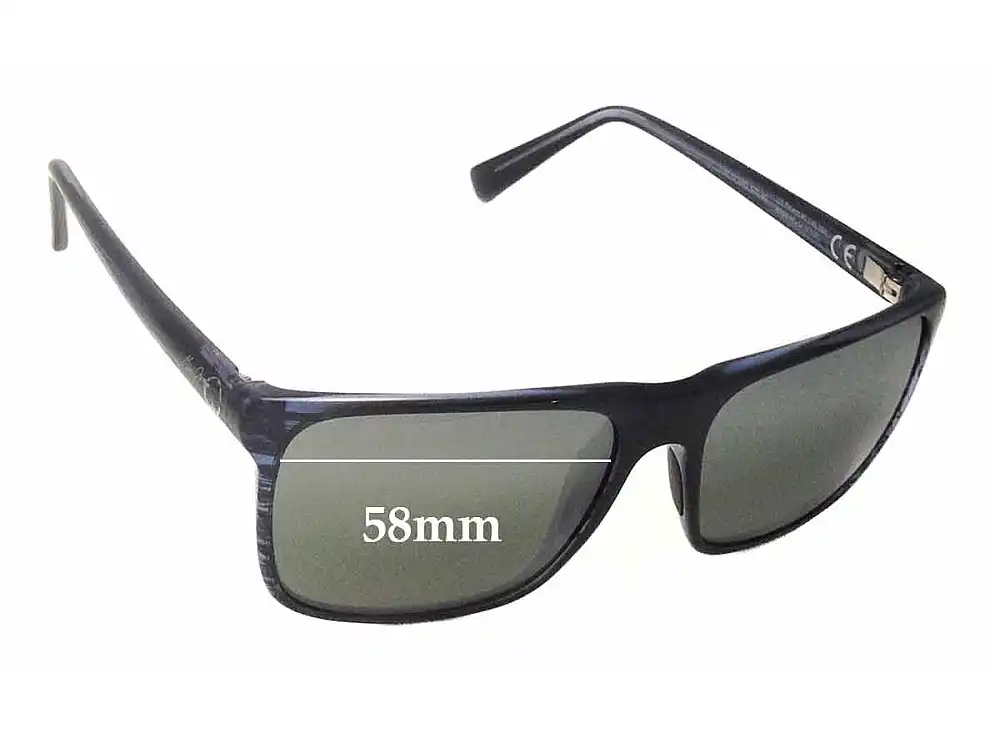 Sunglass Fix Verres de Remplacement pour Maui Jim MJ705 Flat Island - 58mm Wide Sunglass Fix Verres de Remplacement pour Maui Jim MJ705 Flat Island - 58mm Wide