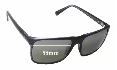 Sunglass Fix Verres de Remplacement pour Maui Jim MJ705 Flat Island - 58mm Wide Sunglass Fix Verres de Remplacement pour Maui Jim MJ705 Flat Island - 58mm Wide