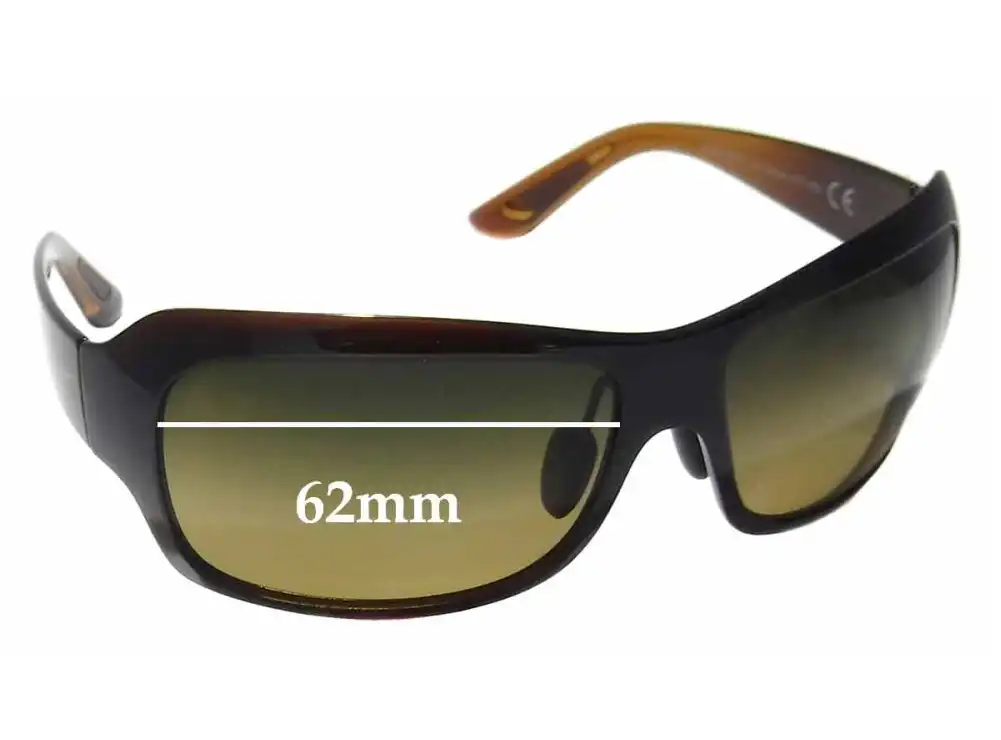 Sunglass Fix Verres de Remplacement pour Maui Jim MJ418 Seven Pools - 62mm Wide Sunglass Fix Verres de Remplacement pour Maui Jim MJ418 Seven Pools - 62mm Wide