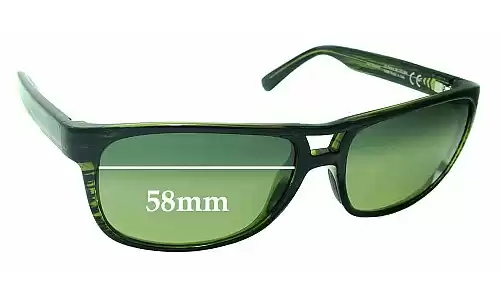 Sunglass Fix Lentilles de Remplacement pour Maui Jim MJ267 Waterways - 58mm Wide Maui Jim MJ267 Waterways Lentilles de Remplacement 58mm wide