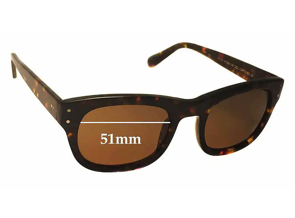 Sunglass Fix Lentilles de Remplacement pour Moscot Nebb - 51mm Wide Sunglass Fix Lentilles de Remplacement pour Moscot Nebb - 51mm Wide