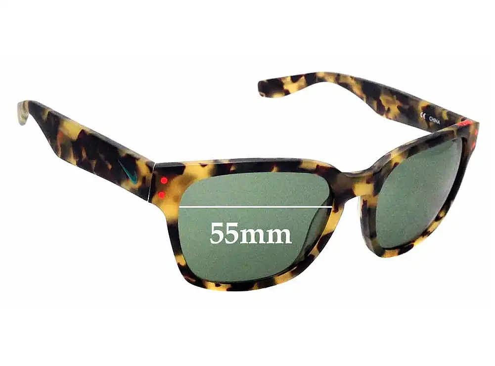 Sunglass Fix Verres de Remplacement pour Nike EV0877 Volano - 55mm Wide Sunglass Fix Verres de Remplacement pour Nike EV0877 Volano - 55mm Wide