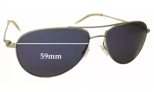 Sunglass Fix Lentilles de Remplacement pour Oliver Peoples OV1002-S Benedict - 59mm Wide Oliver Peoples OV1002-S Benedict Lentilles de Remplacement 59mm wide