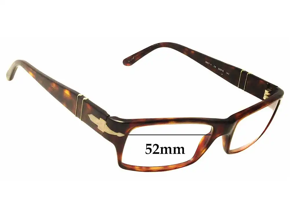 Sunglass Fix Verres de Remplacement pour Persol 2857-V - 52mm Wide Sunglass Fix Verres de Remplacement pour Persol 2857-V - 52mm Wide