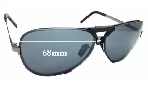 Sunglass Fix Lentilles de Remplacement pour Porsche P 8678 - 68mm Wide Porsche P 8678 Lentilles de Remplacement 68mm wide