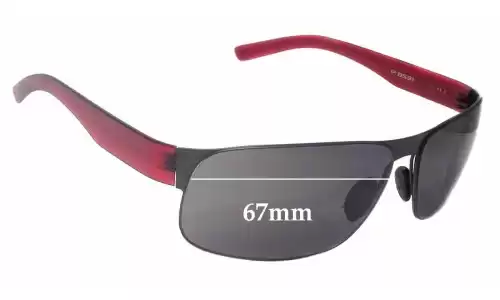 Sunglass Fix Lentilles de Remplacement pour Porsche P 8531 - 67mm Wide Porsche P 8531 Lentilles de Remplacement 67mm wide