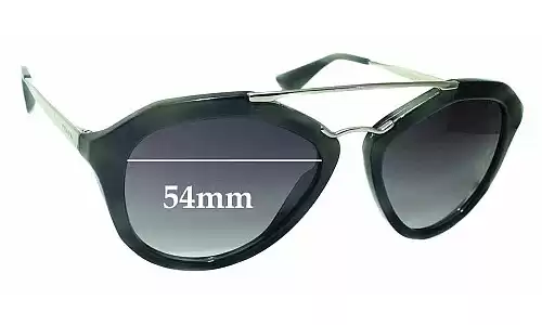 Sunglass Fix Verres de Remplacement pour Prada SPR12Q & PR12QS - 54mm Wide Sunglass Fix Verres de Remplacement pour Prada SPR12Q & PR12QS - 54mm Wide