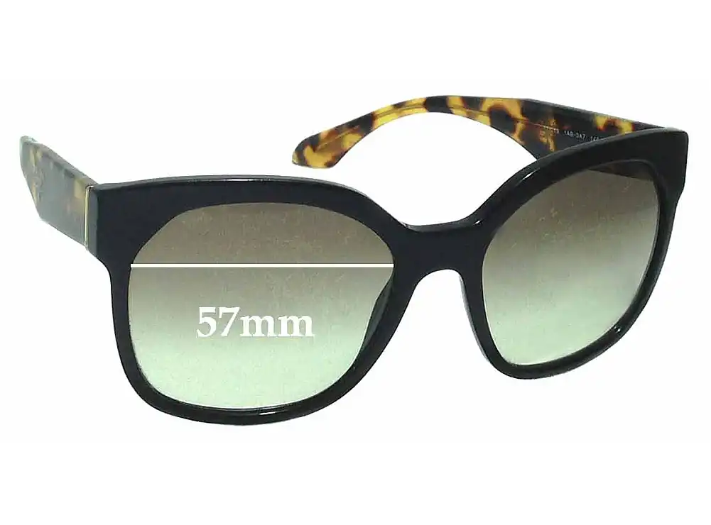 Sunglass Fix Lentilles de Remplacement pour Prada SPR10R - 57mm Wide Sunglass Fix Lentilles de Remplacement pour Prada SPR10R - 57mm Wide
