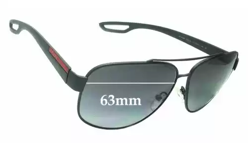Sunglass Fix Lentilles de Remplacement pour Prada SPS58Q - 63mm Wide Prada SPS58Q Lentilles de Remplacement 63mm wide