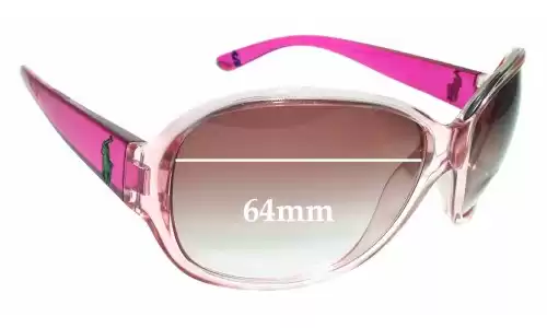 Sunglass Fix Lentilles de Remplacement pour Polo RL 8090 - 64mm Wide Polo RL 8090 Lentilles de Remplacement 64mm wide