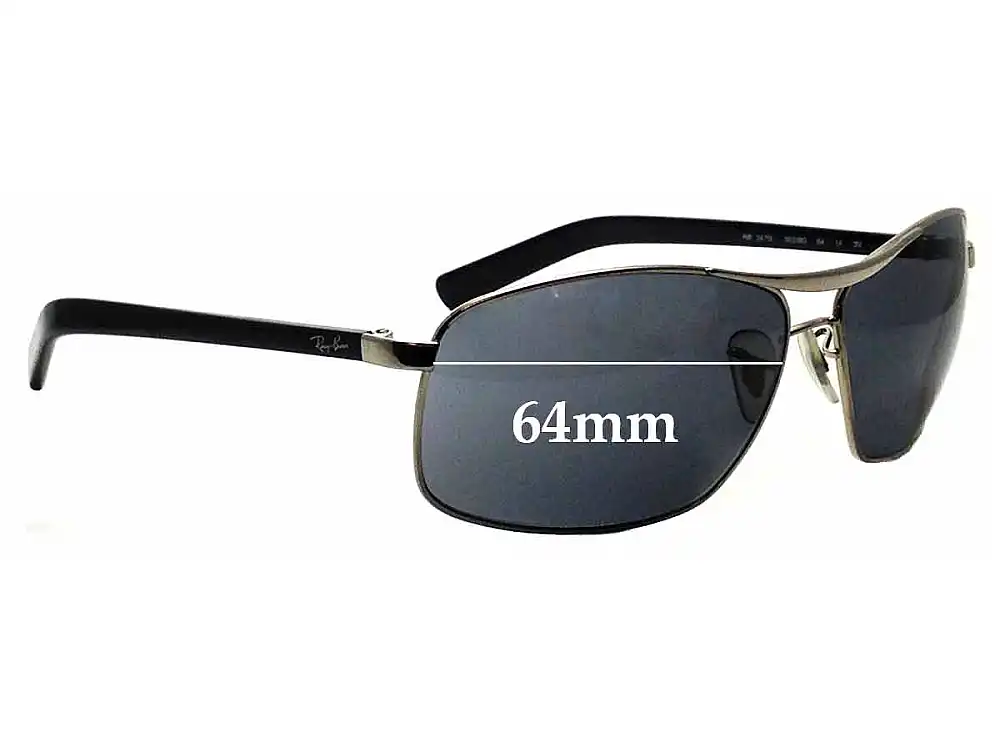 Sunglass Fix Verres de Remplacement pour Ray-Ban RB3470-L - 64mm Wide Sunglass Fix Verres de Remplacement pour Ray-Ban RB3470-L - 64mm Wide