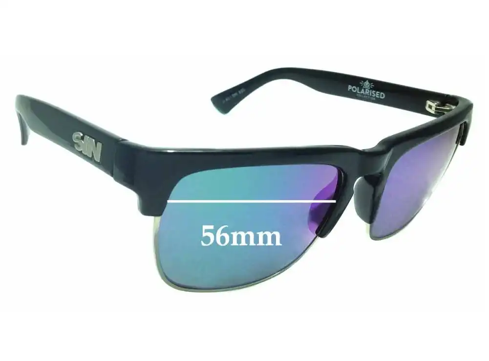 Sunglass Fix Verres de Remplacement pour Sin Amped - 56mm Wide Sunglass Fix Verres de Remplacement pour Sin Amped - 56mm Wide