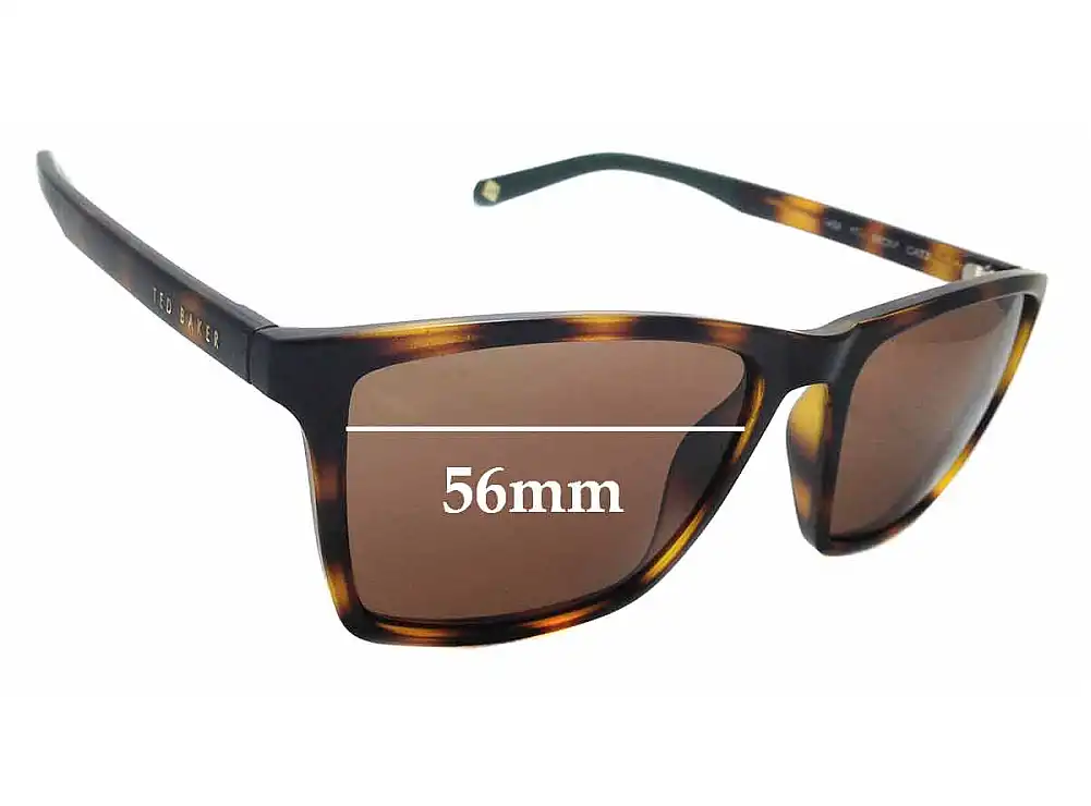 Sunglass Fix Verres de Remplacement pour Ted Baker Wade - 56mm Wide Sunglass Fix Verres de Remplacement pour Ted Baker Wade - 56mm Wide