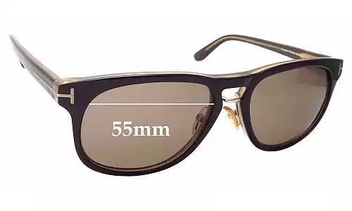 Sunglass Fix Verres de Remplacement pour Tom Ford Franklin TF346 - 55mm Wide Sunglass Fix Verres de Remplacement pour Tom Ford Franklin TF346 - 55mm Wide