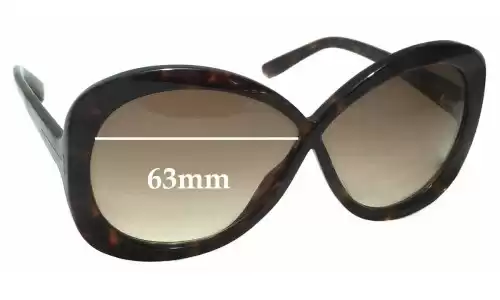 Sunglass Fix Lentilles de Remplacement pour Tom Ford Margot TF226 - 63mm Wide Tom Ford Margot TF226 Lentilles de Remplacement 63mm wide