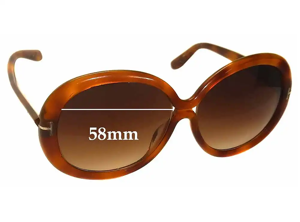 Sunglass Fix Lentilles de Remplacement pour Tom Ford Gisella TF388 - 58mm Wide Sunglass Fix Lentilles de Remplacement pour Tom Ford Gisella TF388 - 58mm Wide
