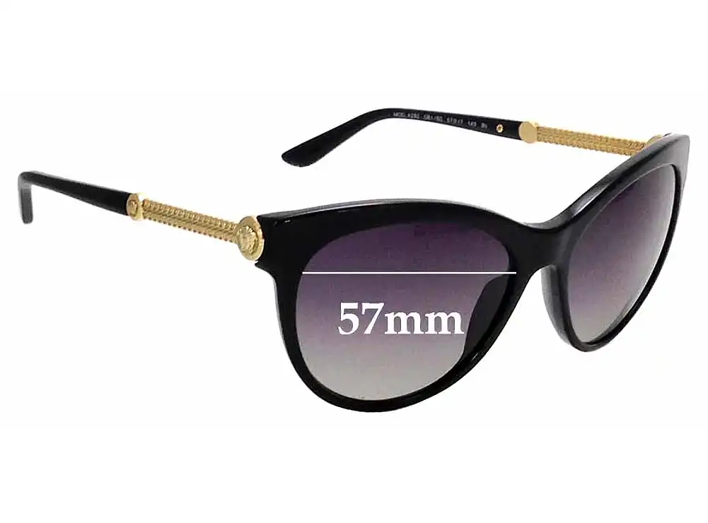 Sunglass Fix Verres de Remplacement pour Versace MOD 4292 - 57mm Wide Sunglass Fix Verres de Remplacement pour Versace MOD 4292 - 57mm Wide