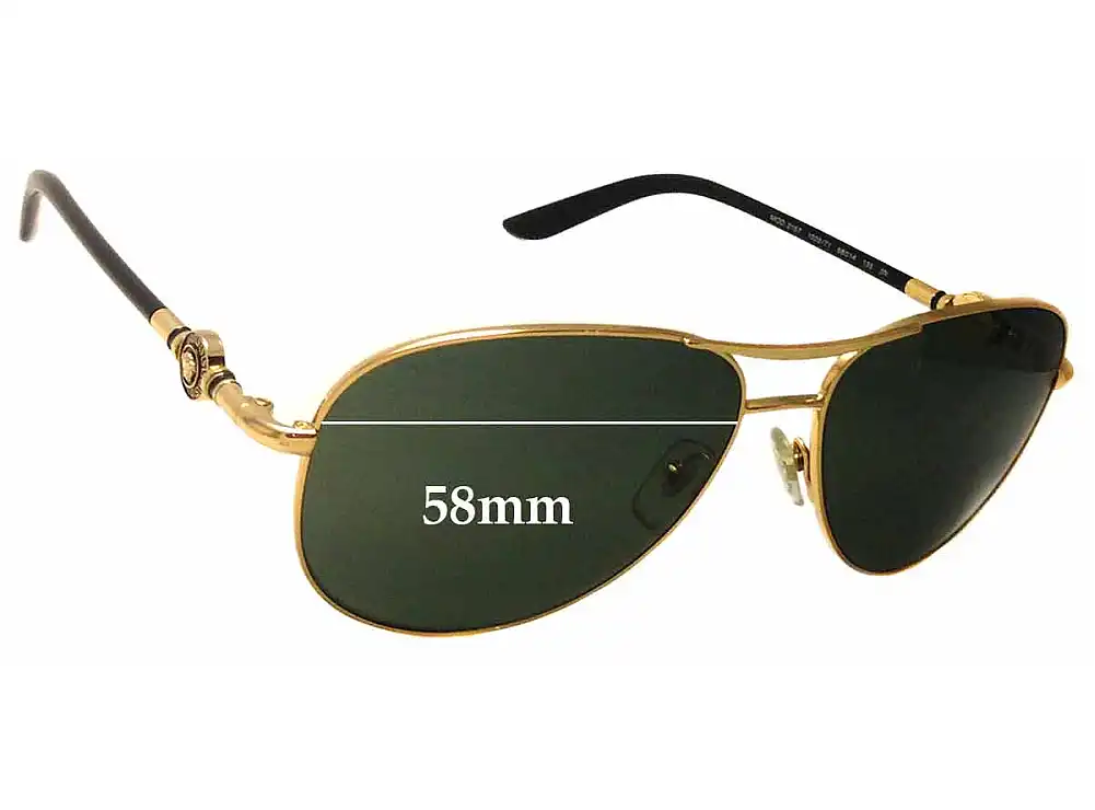Sunglass Fix Verres de Remplacement pour Versace MOD 2157 - 58mm Wide Sunglass Fix Verres de Remplacement pour Versace MOD 2157 - 58mm Wide